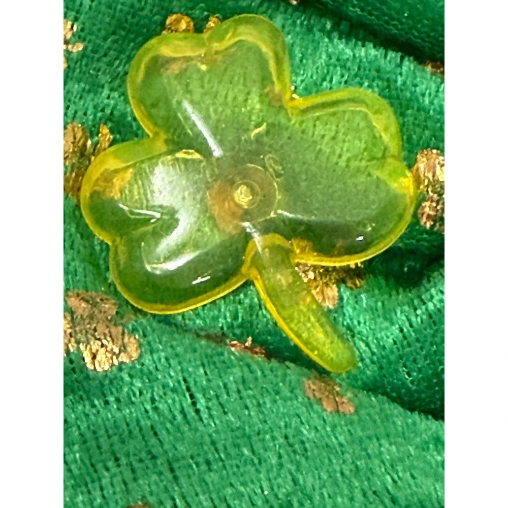 St Patricks Day‎ Green Light Up Bow Shamrock Gold Foil Velvet Headband Necktie